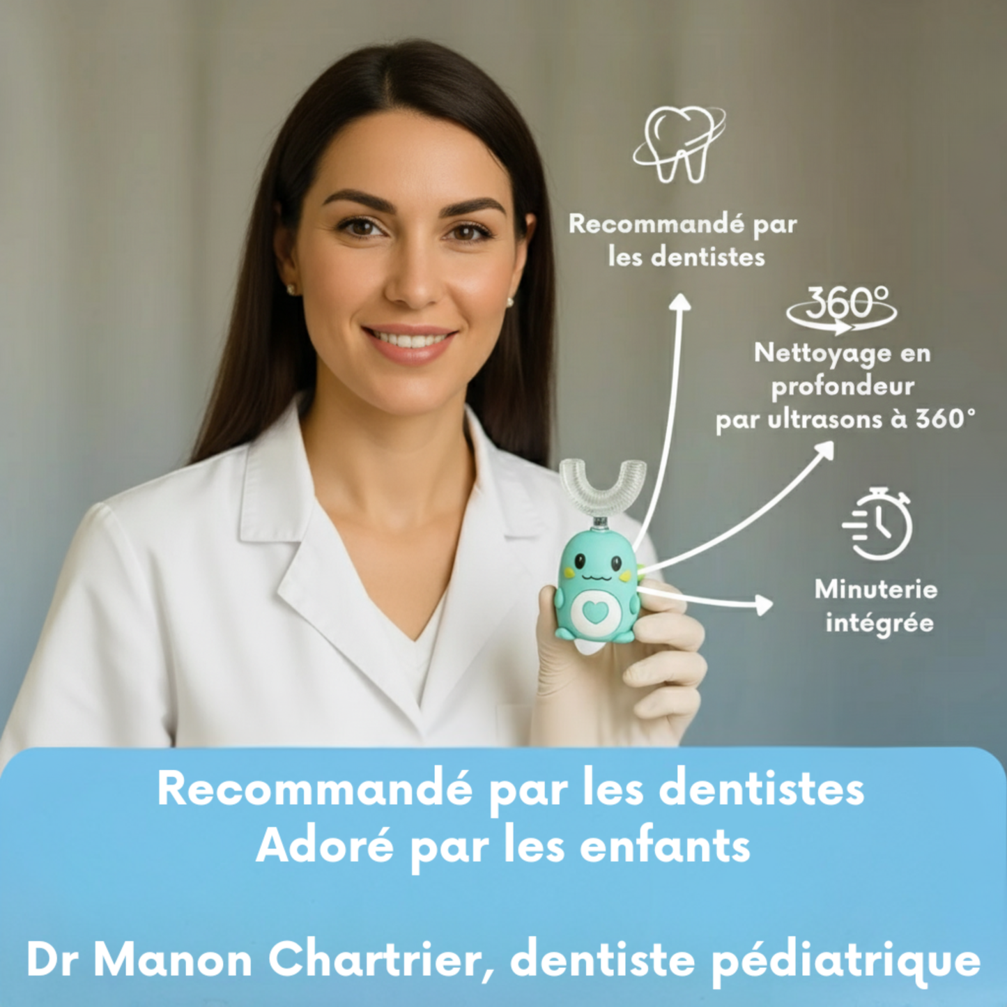 DinoDents™ – Brosse à dents 360° pour enfants