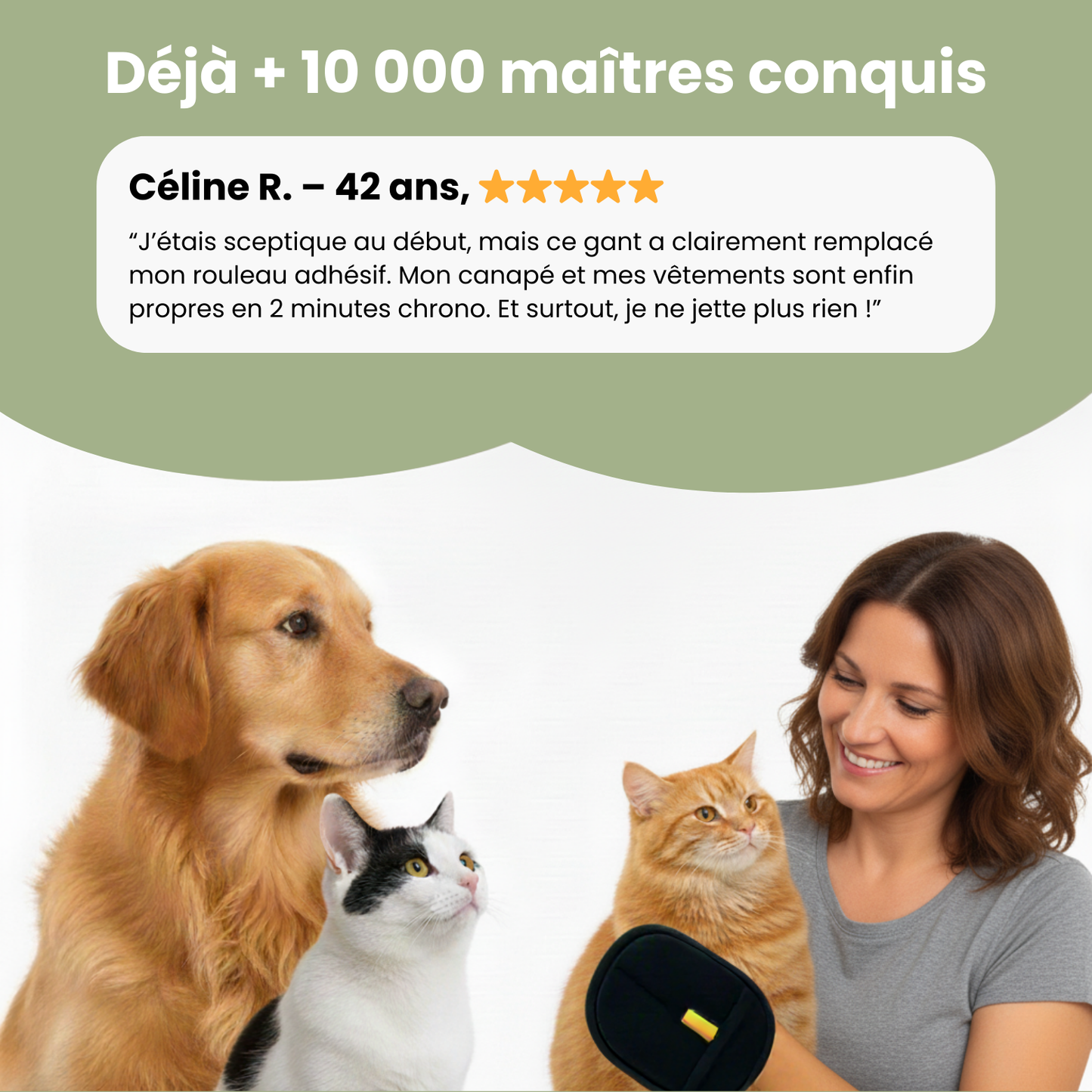 Gant Anti-Poils Réutilisable & Écologique