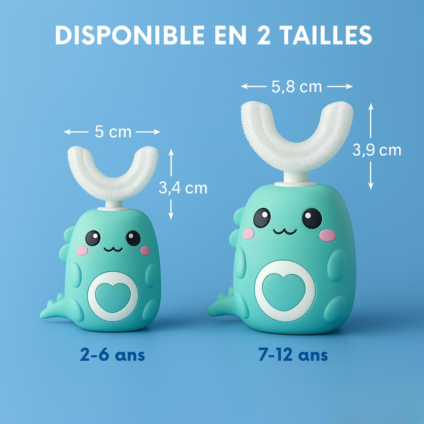 DinoDents™ – Brosse à dents 360° pour enfants