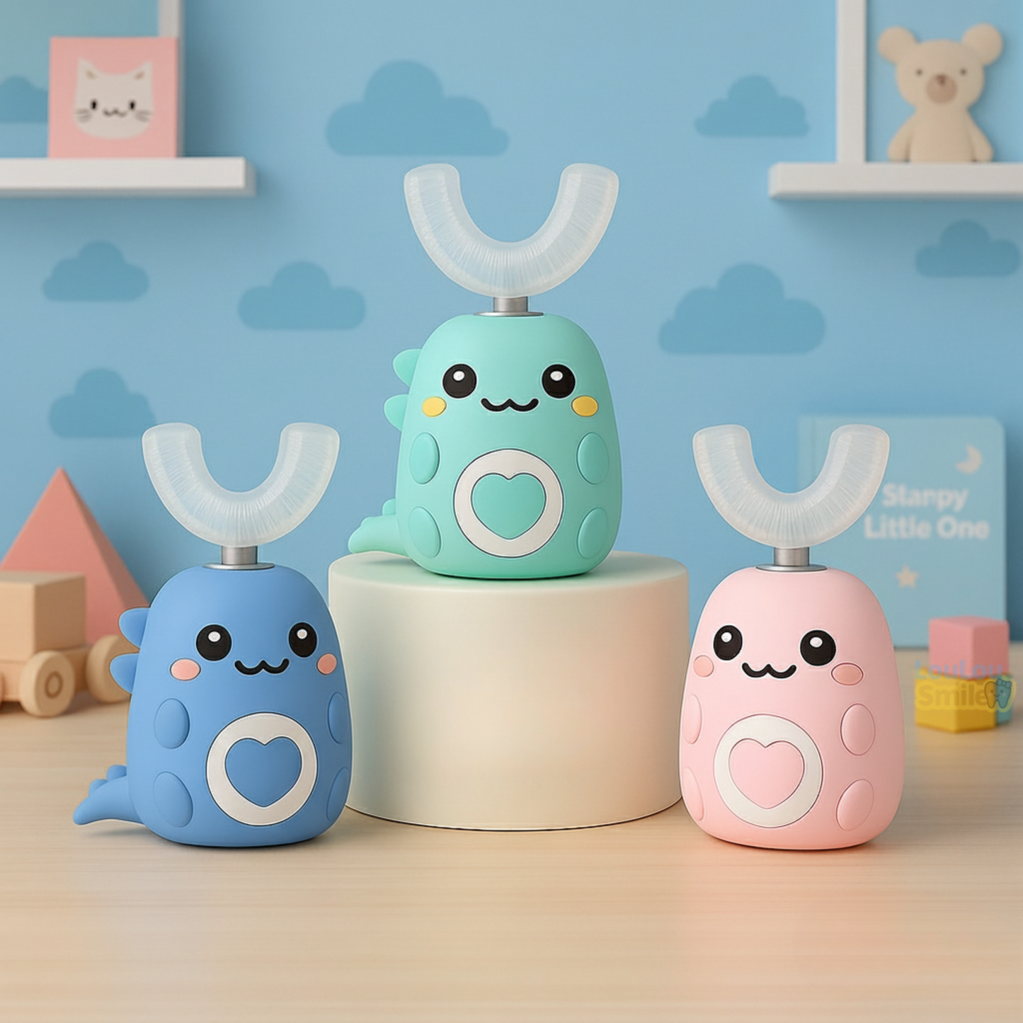 DinoDents™ – Brosse à dents 360° pour enfants