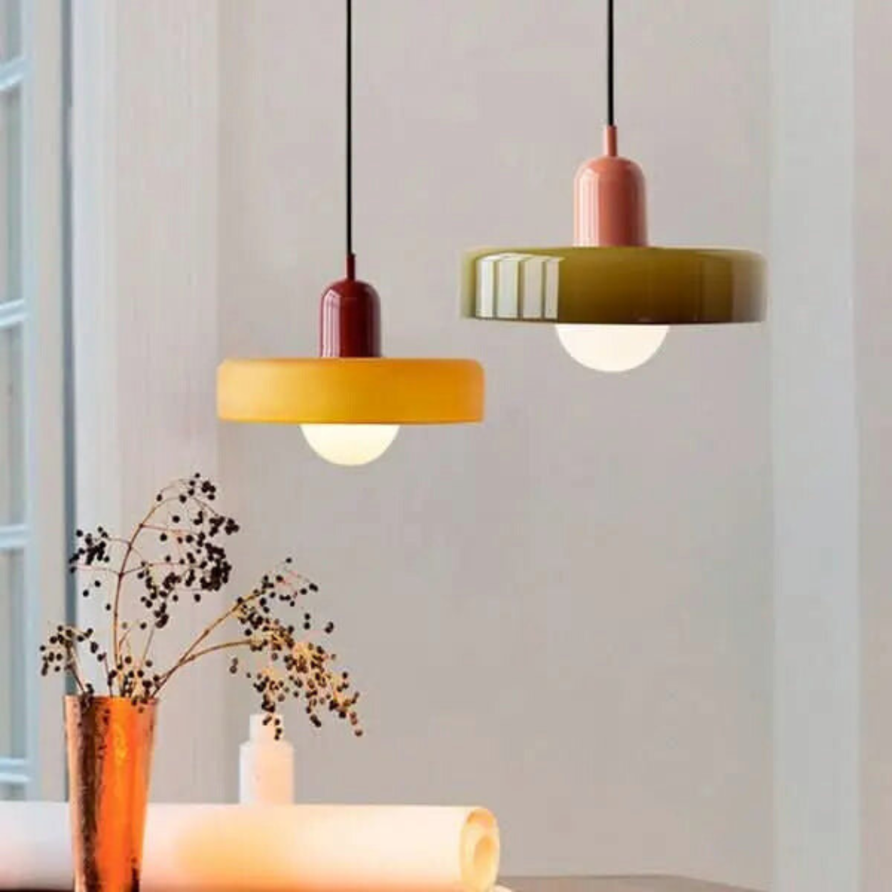 Lampe suspendue style Bauhaus