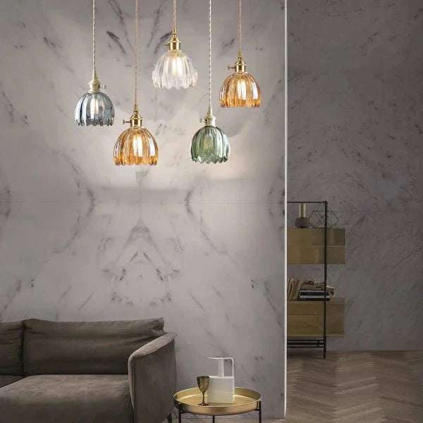 Lampe Suspendue Japonaise Rétro – Verre Élégant