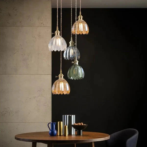 Lampe Suspendue Japonaise Rétro – Verre Élégant