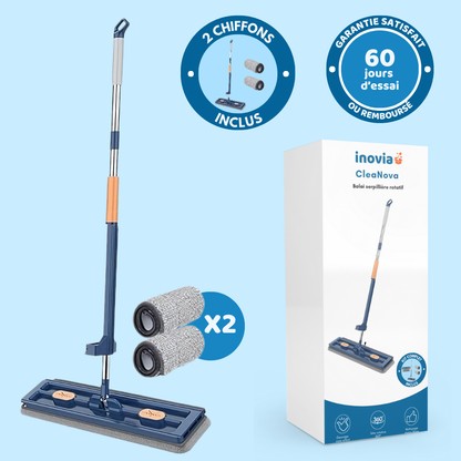 Cleanova – Balai serpillière rotatif avec technologie essorage intégré