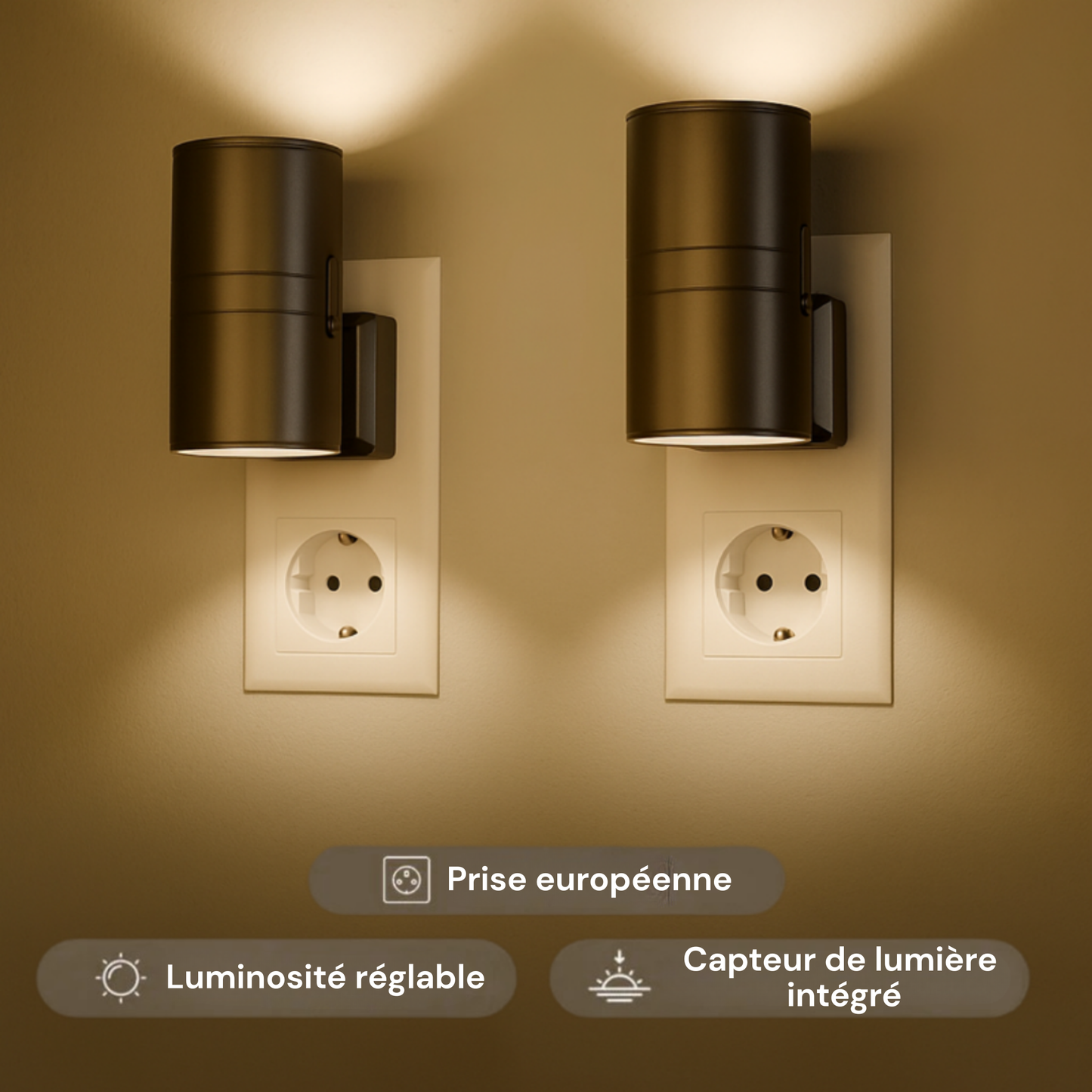 Luno™ – Applique murale LED à prise