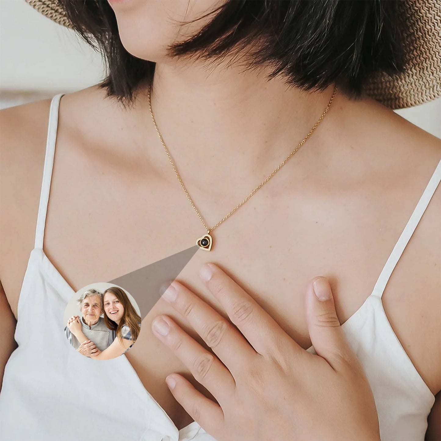 Collier Cœur avec Photo Personnalisée