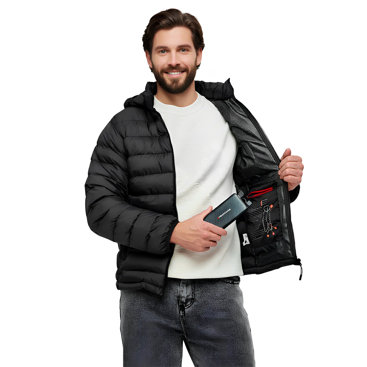 Heatcore Urban 8™ – Veste chauffante unisexe à manches longues (doudoune thermique)
