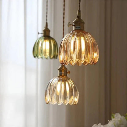 Lampe Suspendue Japonaise Rétro – Verre Élégant