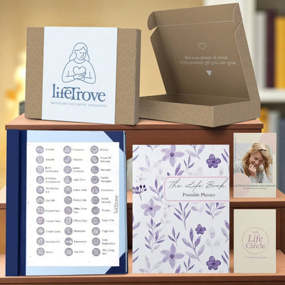 The Life Book Document Organizer - Complete Organization System + 4 FREE Bonuses.